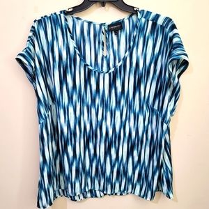 LANE BRYANT Printed Blouse with Split Back, size 18/20, Multicolor